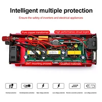 Onduleur solaire à onde sinusoïdale Pure, convertisseur de banques d'alimentation portables DC 12v à AC 110V 220V, puissance de crête 1000W 2000W 2200w 3000W 1