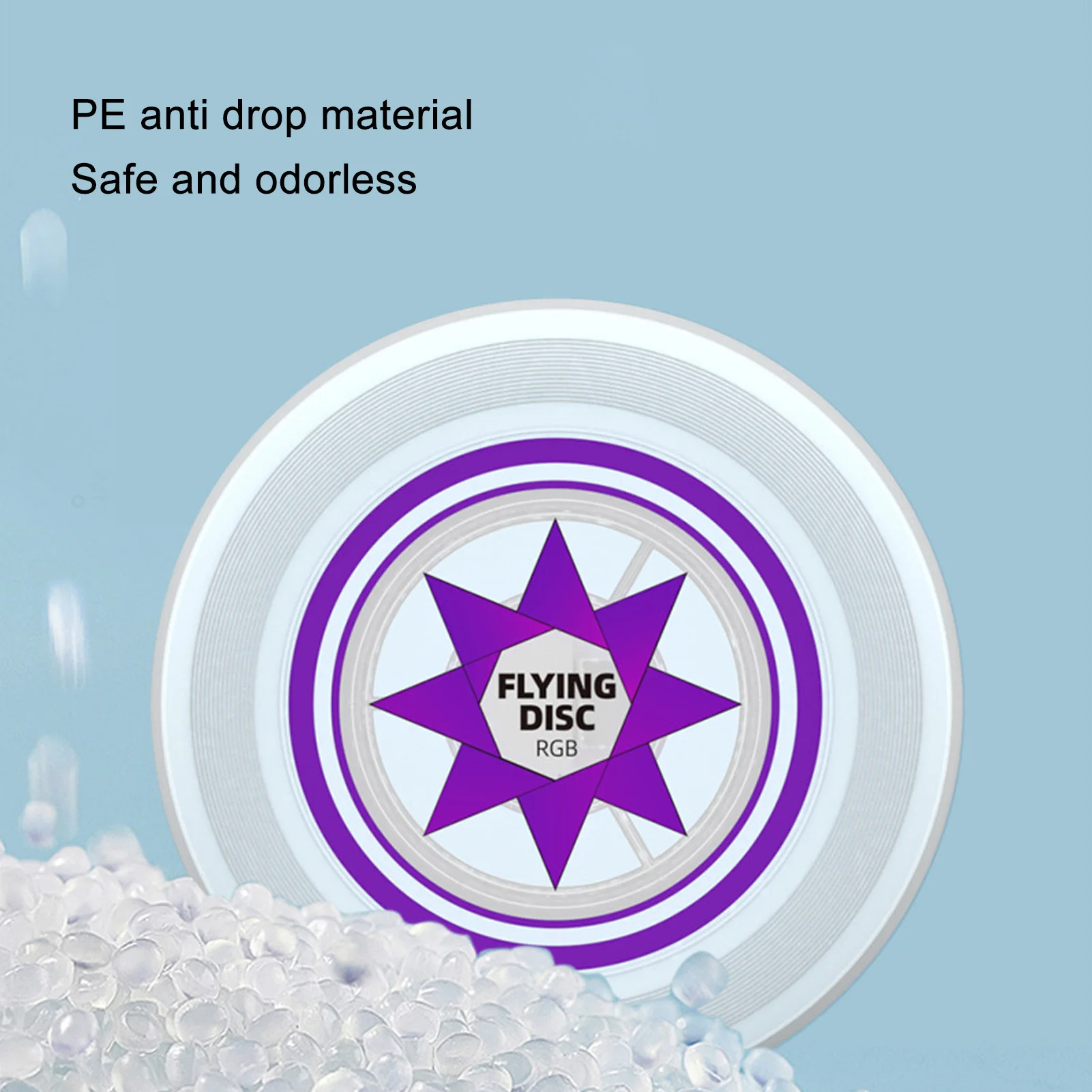 Flying Disc RGB LED Stepless Dimmable Timing 8 Dazzling Color Single Color Modes for Outdoor Playing