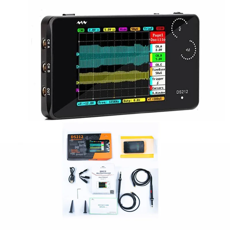 Portable Oscilloscope Storage Case For MiniDSO Models - Black Nylon Oxford Cloth