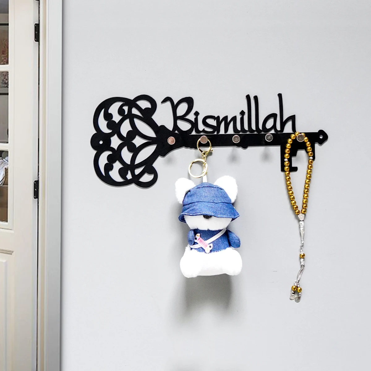 1PC Middle East Metal Festival Decoration Hook 5 Hook Multi functional Towel Hook Wall Hanger Clothes Hanger Key Storage Hook 2