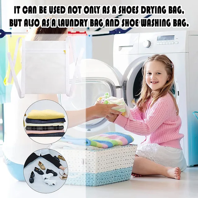 습한 신발을 쾌적하고 깨끗하게 정리하는 신발 건조 메쉬 가방