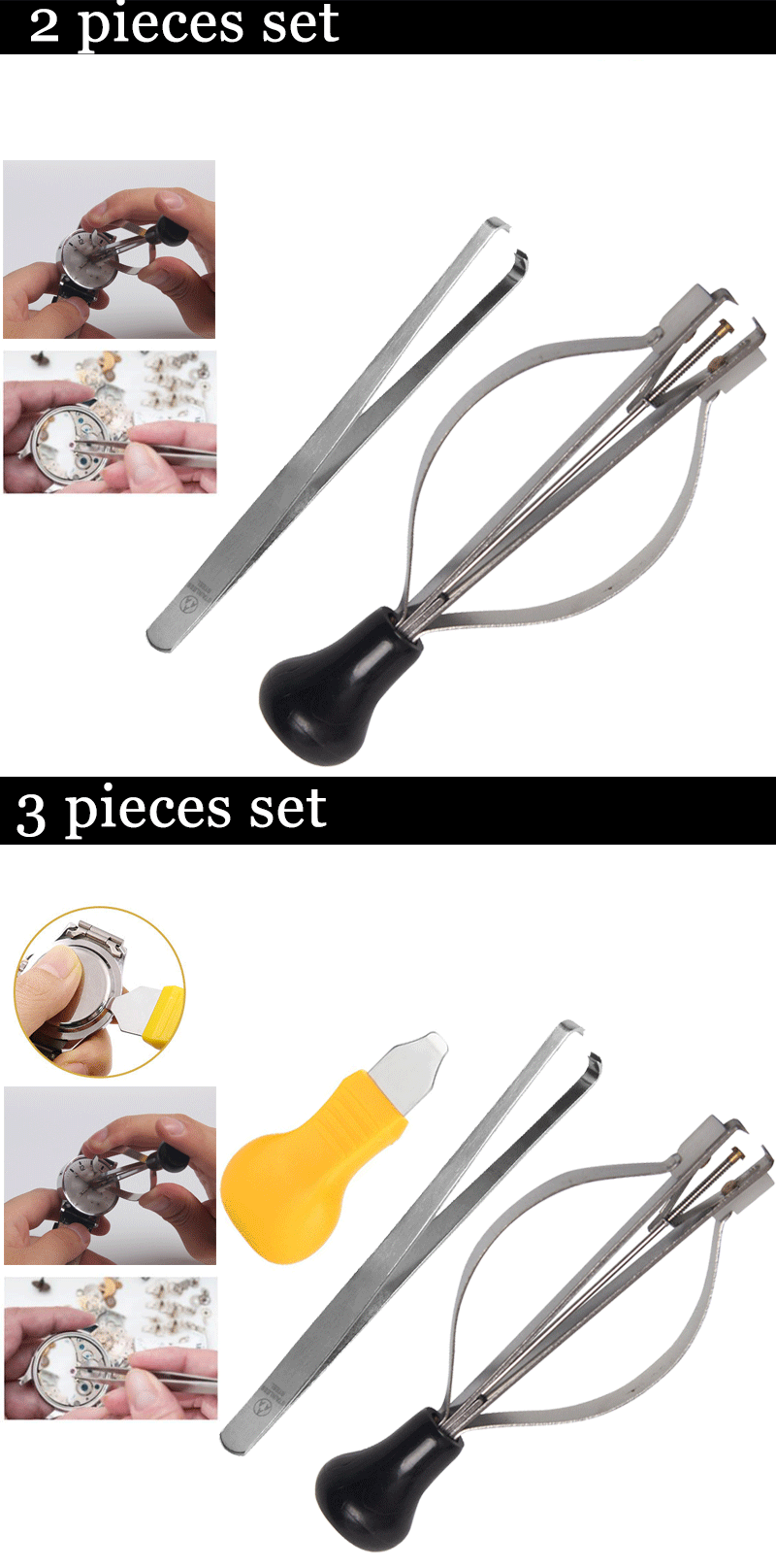 Lot De 4 Poinçons De Montre En Acier Inoxydable 0,7 0,8 0,9 1,0 Pour