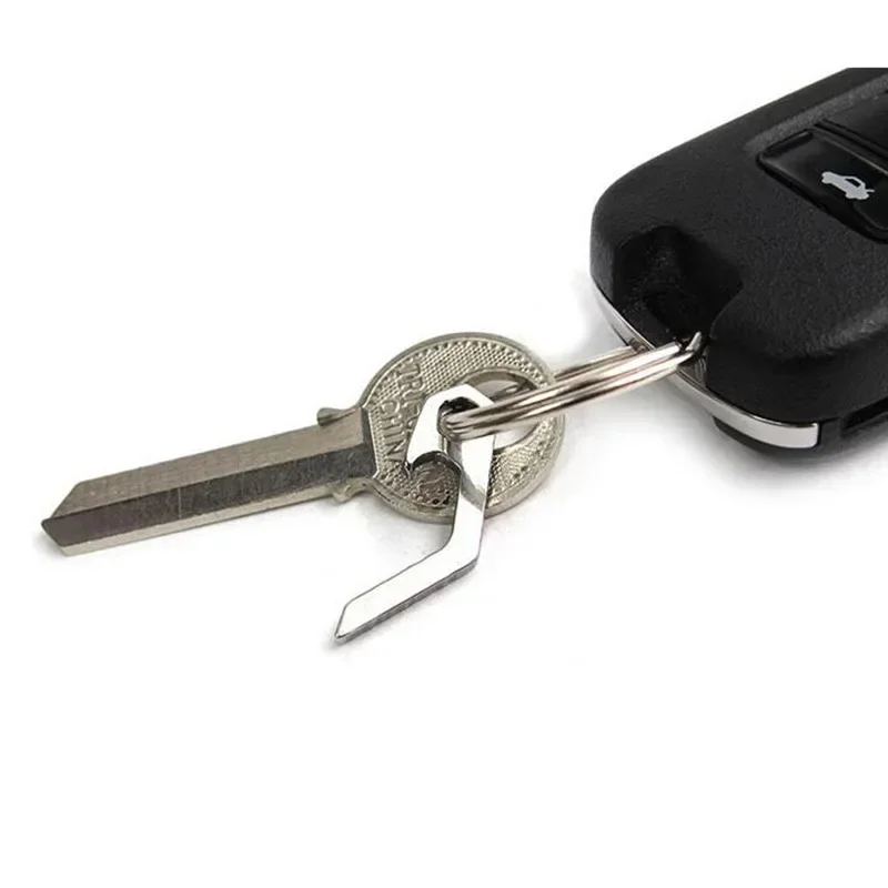 Mini Beer Bottle Opener with Keychain hard Titanium alloy outdoor camping Personal portable self-defense EDC Small Tool