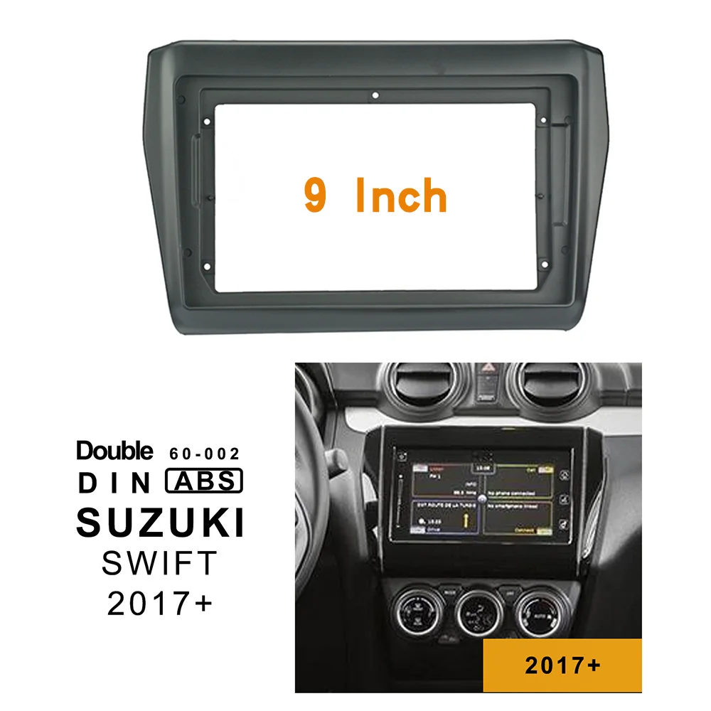 

9-дюймовая 2din Автомобильная панель для SUZUKI SWIFT 2017 +, стереооблицовочная панель, крепление для приборной панели, двойной Din автомобильный комплект рамы для DVD в приборной панели