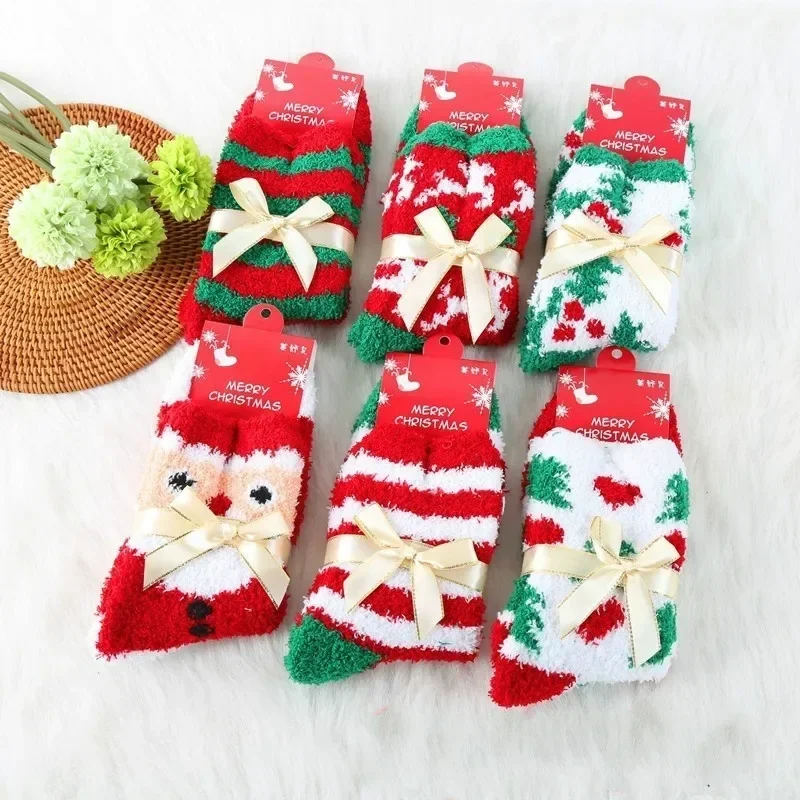 

Christmas Socks Series Funny Socks Cotton Thicker Warm Autumn Winter New Year Santa Claus Xmas Christmas Tree Snow Elk Gift