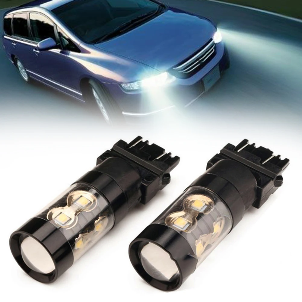 

2PCS Brake Lamp 3157 LED Backup Reverse Light Bulbs 6000K For Chevy 1500 1999-2013 50W 12V-24V DC 6000K Car Lights Signal Lamp