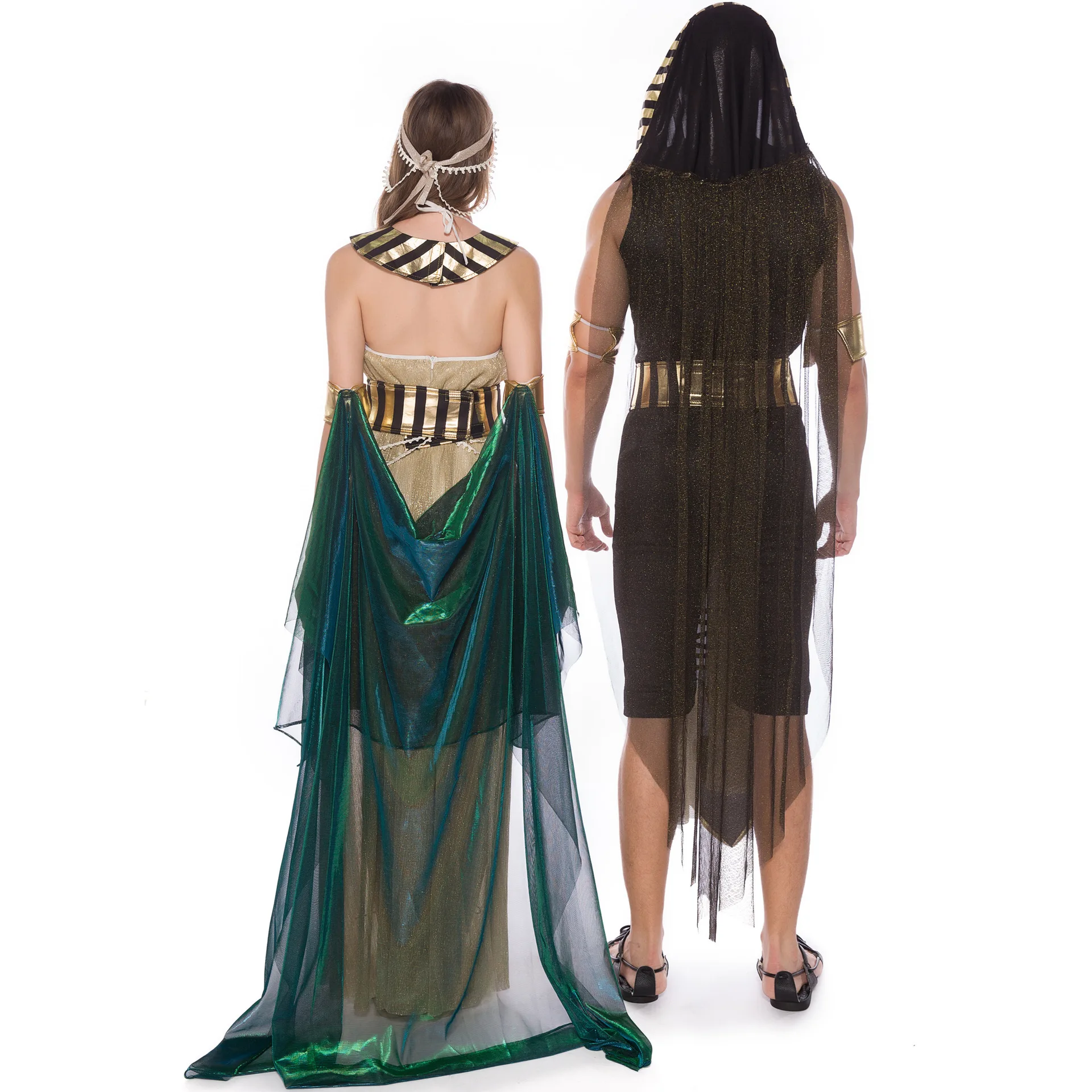 Halloween cosplay King Cleopatra son of Pharaoh Ra mummified monarch male and female role stage costumes