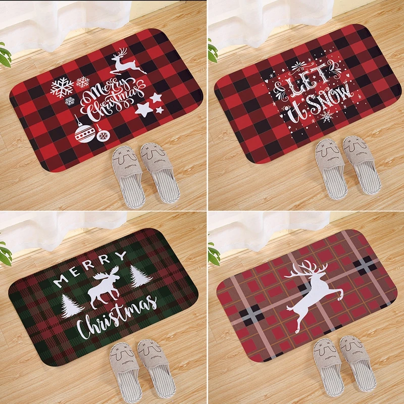 Merry Christmas Decorations for Home Elk Doormat Navidad Ornament New Year Gifts Xmas Party Decor Natal Noel Rug Mat christmas decorations
