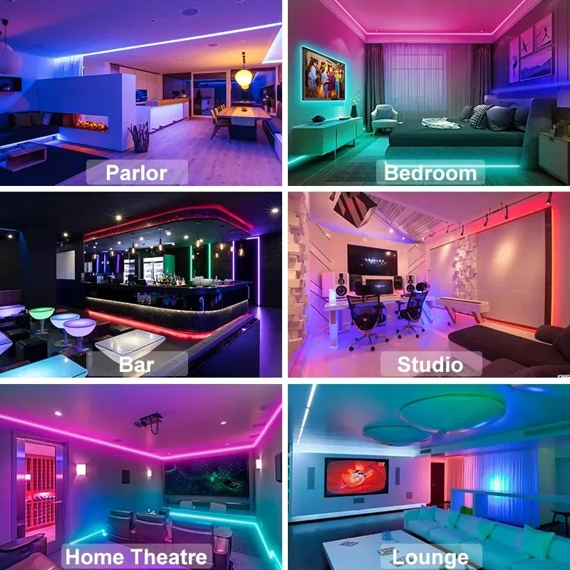 LED Strip Light WIFI Bluetooth Control 5050 RGB Led Lights Flexible Ribbon Luces Led 1M-30M 5V USB TV BackLight Room Decoration 6