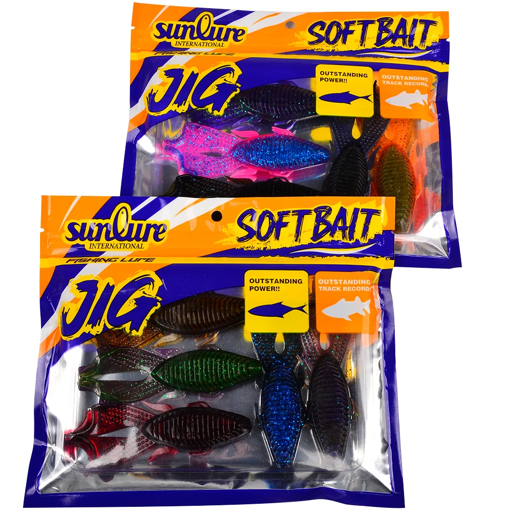 Sunlure Weichplastik-Froschköder 5 Stück/Beutel Realistischer Angelköder zum Fangen von Seebarsch, Lachs, Forelle, Salzwasser-Angelköder – Detail 6