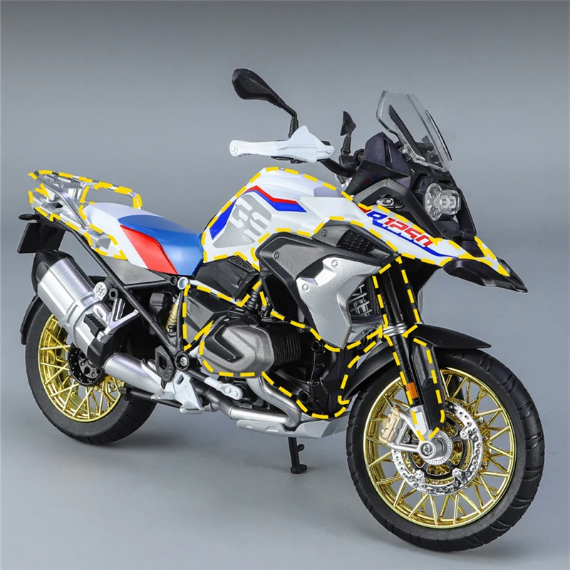 1/9 R1250 GS ADV Alloy Racing Motorcycle Diecasts Street Sports Motorcycle Model Simulation With Light Collection Kids Toys Gift 2