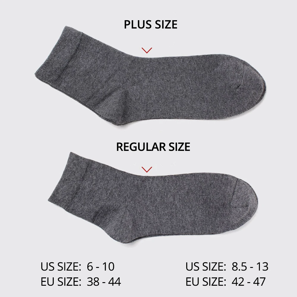 HSS značka pánské bavlna ponožky nový styl černá krám muži ponožky měkké prodyšné léto zima pro pánský ponožky plus rozměr (6.5-14)