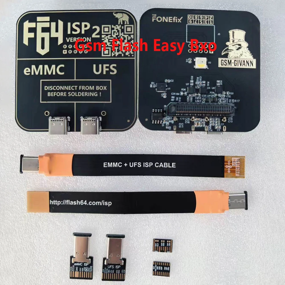2026 최신형 F64 UFS/EMMC ISP V2 F64 플래시 64 UFS eMMC ISP 어댑터 (플래시 64 라이트 F64 울트라 툴박스용)