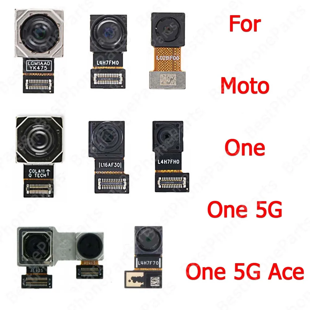 

Original For Motorola Moto One 5G Ace Back View Backside Front Big Rear Selfie Camera Module Repair Spare Parts Flex Cable