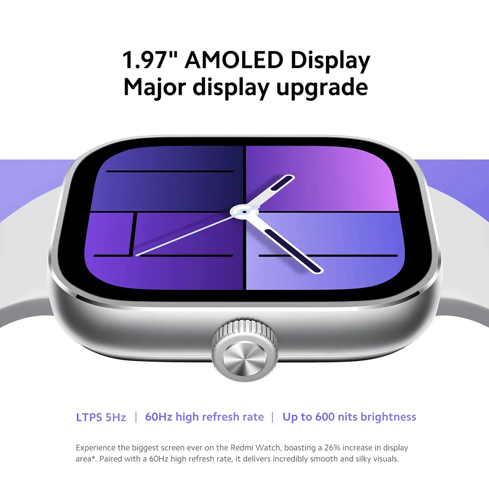۷ι  Redmi Watch 4 ʴ 1.97 ġ AMOLED ÷,  ȭ ȭ, Ʈ  ͸, GPS GNSS Ʈġ