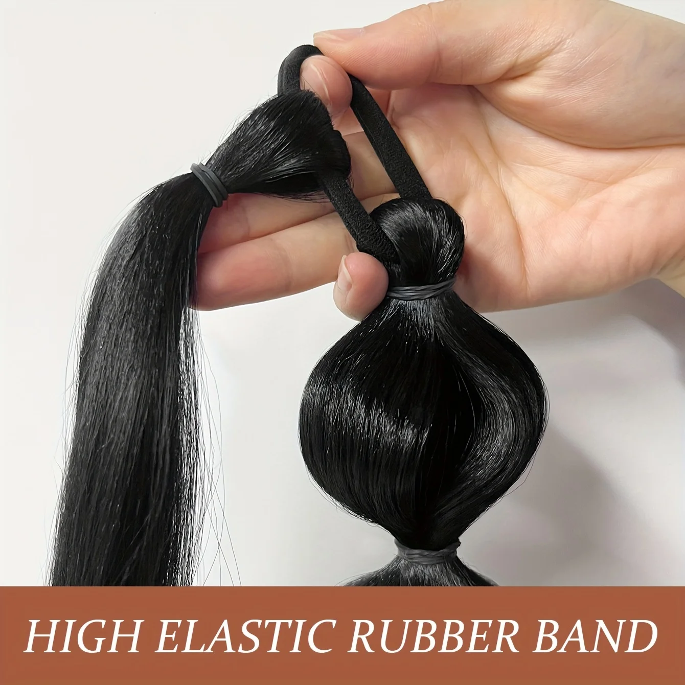 Synthetic Ponytail Synthetic Hair Accessories Ocelot Synthetic Braided Ponytail Wrapped Around Fake Ponytail Wig For Women