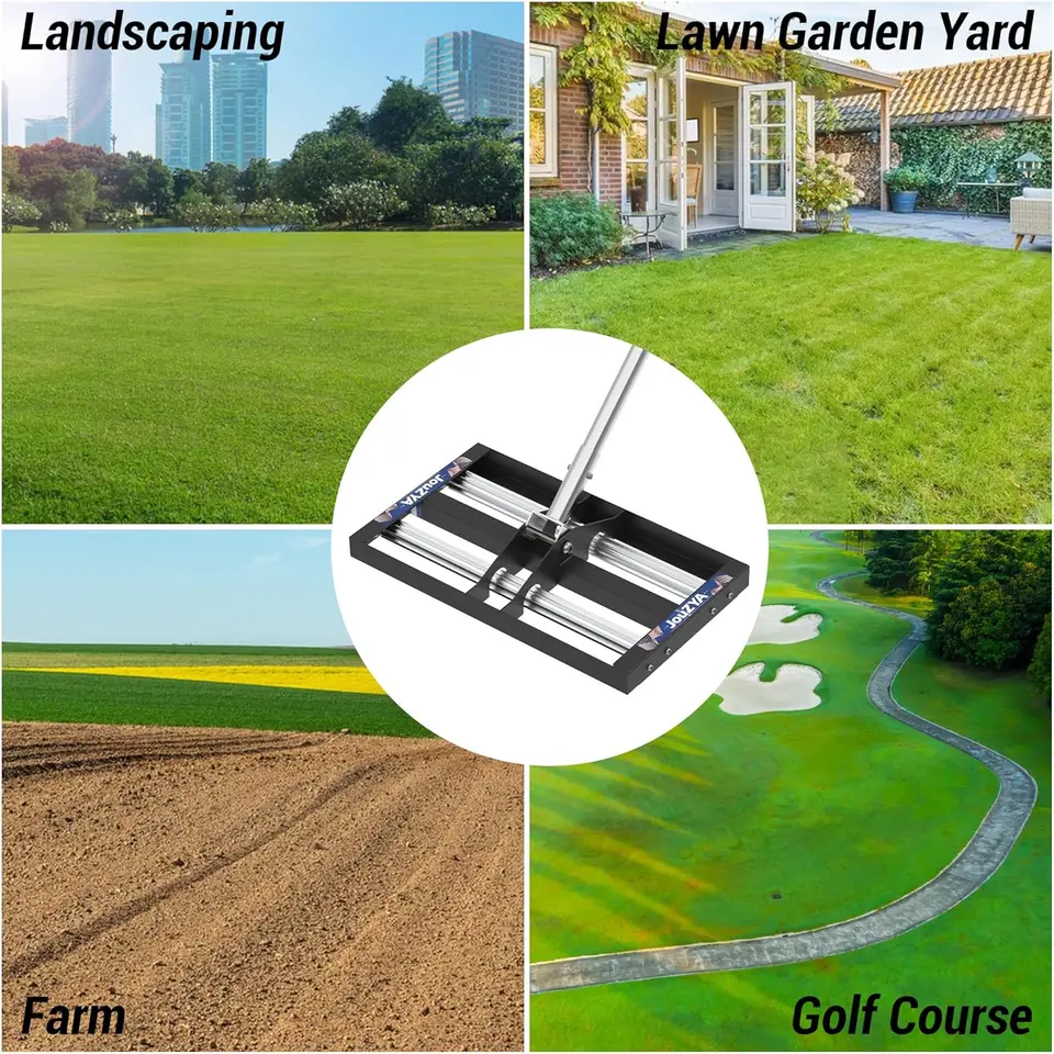 Garden Leveling Tool 17x10 Inch Lawn Leveling Rake With Adjustable Handle -  29 To 72 Inch Yard Leveler Tool Lawn Care Tool, image size:960x960