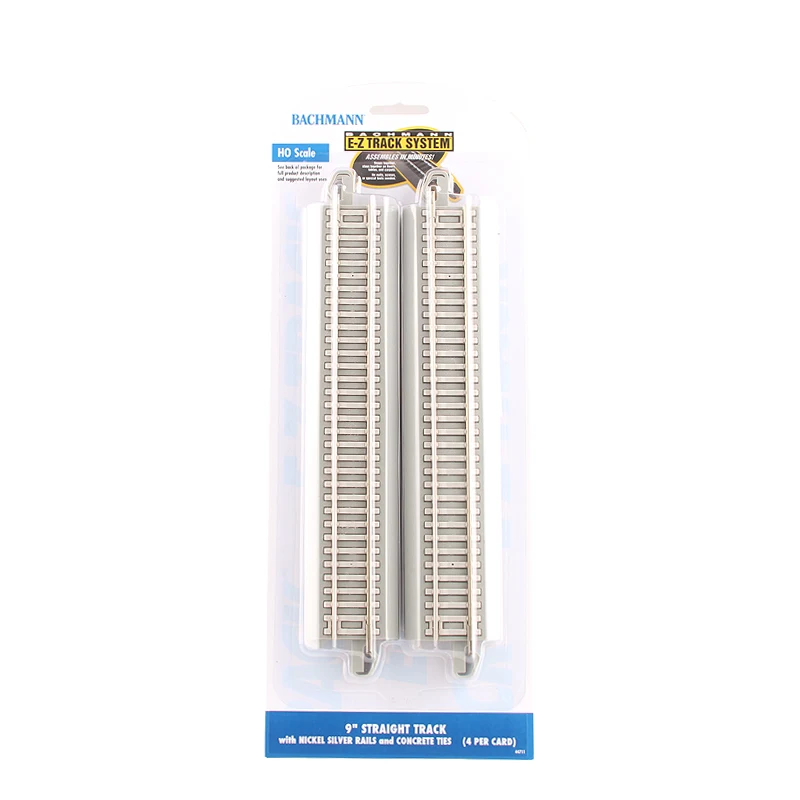 

Train Track Model 1:87 HO New Version of Cement Sleepers Simulated Nickel Alloy 9-inch Straight Rail Four