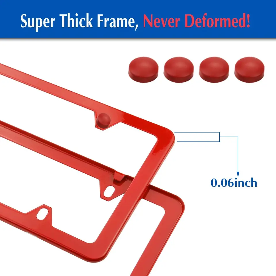 US Army Veteran License Plate Frame - Stainless Steel 6x12.25 Inch Car Plate Frame