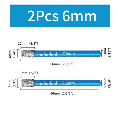 Diamond Brazed Dry Drilling Bit Porcelain Cup Saw Ceramic Marble Granite Tile Hole Opener Hole Saw Cutter 1Pc 5-16mm Round Shank - Image 10