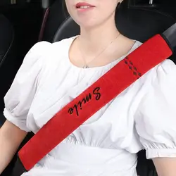 Universal Car Seat Belt Shoulder Pad - Adjustable Safety Cover (Red)