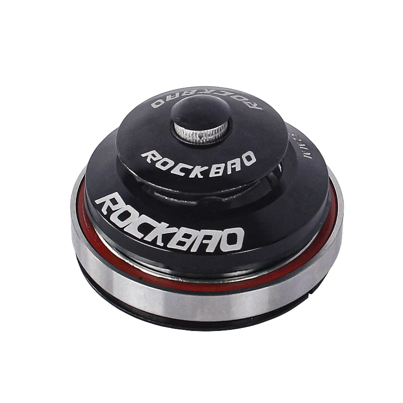 ROCKBAO Bicycle Headset 44mm 55mm 56mm MTB Bike Road Bike 2 Bearing CNC 1 1/8-1 1/2  Tapered 28.6 Straight Tube Fork Headset