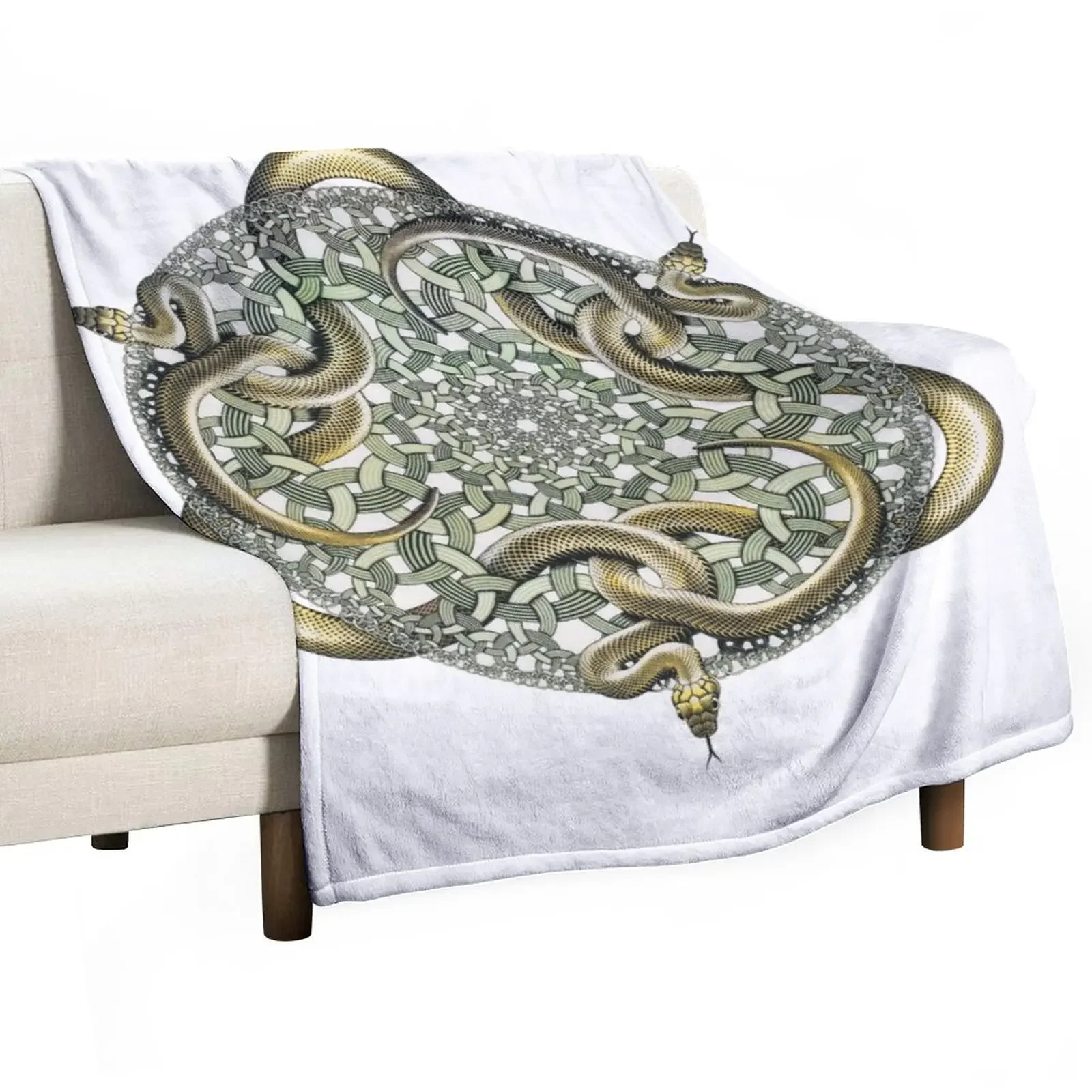 

Escher Snakes Throw Blanket Warm warm winter Sleeping Bag Moving Blankets