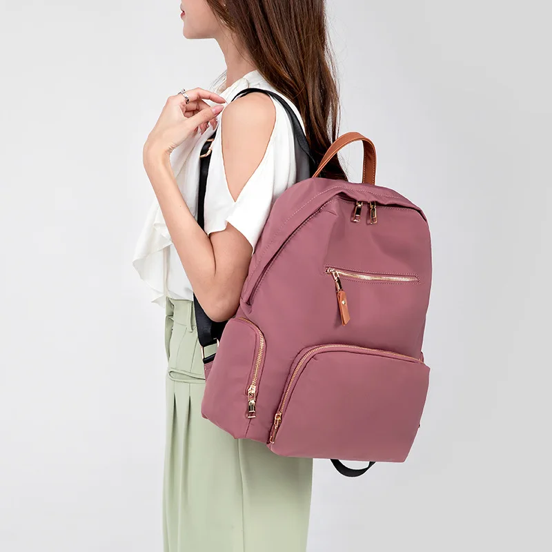Maxdutti Multi-Pocket Casual Backpack School Bag Lightweight Waterproof Nylon Oxford Cloth Travel Commuting Computer Backpack