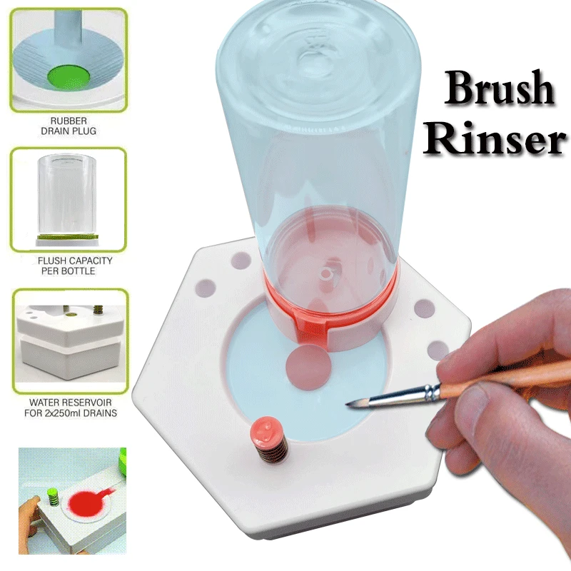 Brush Rinser Paint Brush Cleaner Makeup Brush Washing Bucket Multifunctional Machine Water Cycle