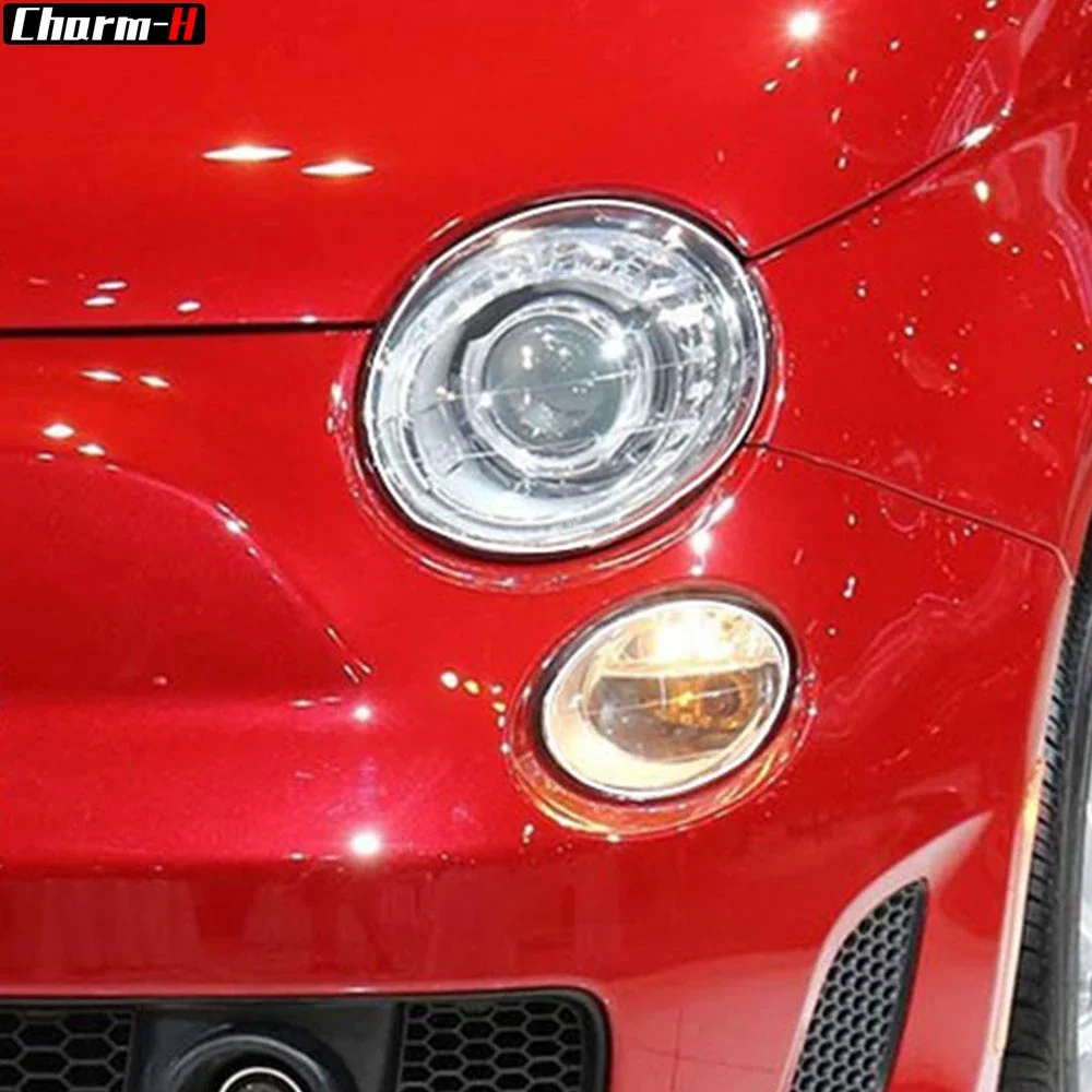 

Защитная пленка для автомобильных фар, Декоративная прозрачная наклейка из ТПУ для фар Fiat 500 Abarth 2013-2020, аксессуары