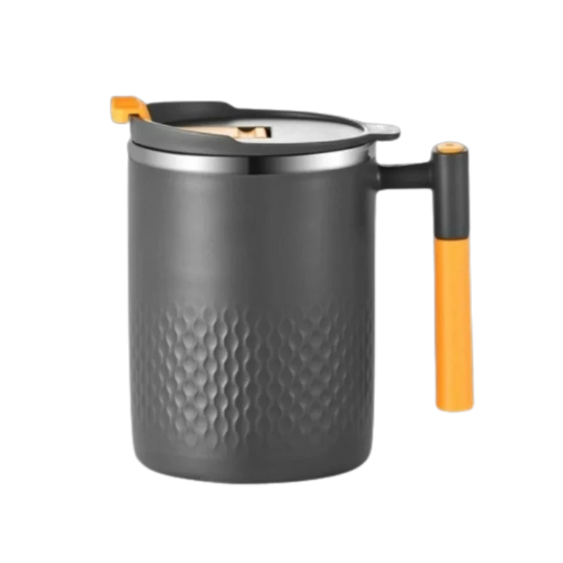 Portable Double-layer Anti-scalding Coffee Mug 304 Stainless Steel Water Cup Handle Cover Leak-proof Thermos Cups Mugs coffee mug
