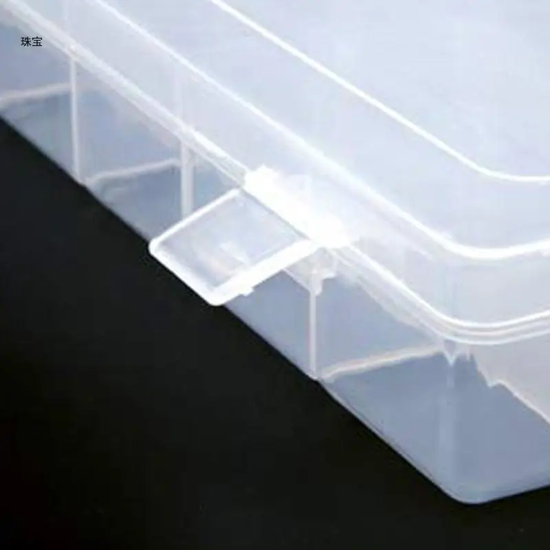 

X5QE 36 Сетка Пластиковая шкатулка для хранения ювелирных изделий Контейнер-органайзер с регулируемыми разделителями