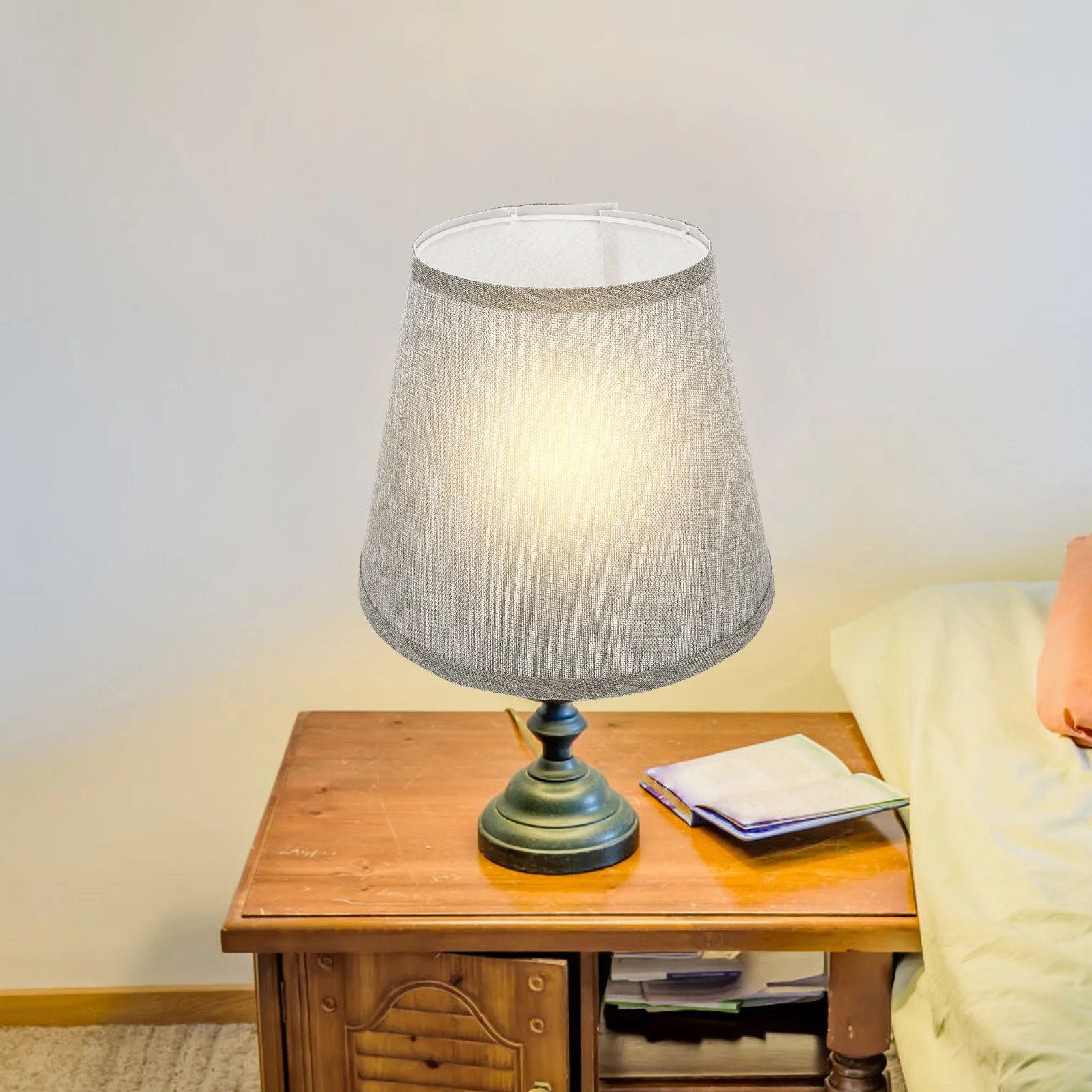 

Lamp Shades Table Lamps E27 Cloth Lamp Shade Replacement Barrel Lampshade Fabric Light Cover Pendant Floor Lamp Linen