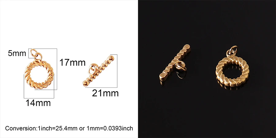 3 Satz/Los Edelstahl OT Knebelverschluss Schnallenverbinder DIY Schmuck Bisuteria Materiales OT Verschlüsse für Schmuckherstellung Zubehör – Detail 13