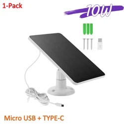 Versatile 5V 20W Waterproof Solar Panel with Extended 9.8ft Power Cable (10W White 1Pack)