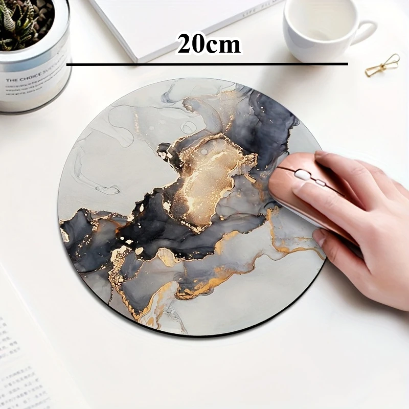 Round Mouse Pad Non-slip Rubber Base Small Mouse Pads for Office Home