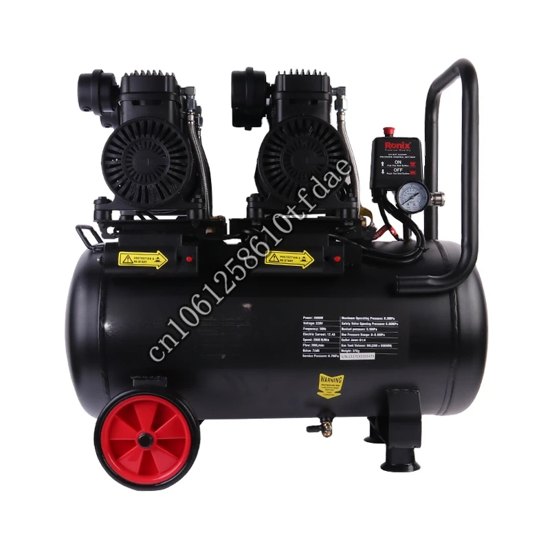 Ronix Model RC-5013 Portable 50L 3.4HP 8bar low noise small piston oil free silent air compressor 0 8bar 32l oil free air compressor for dental chair