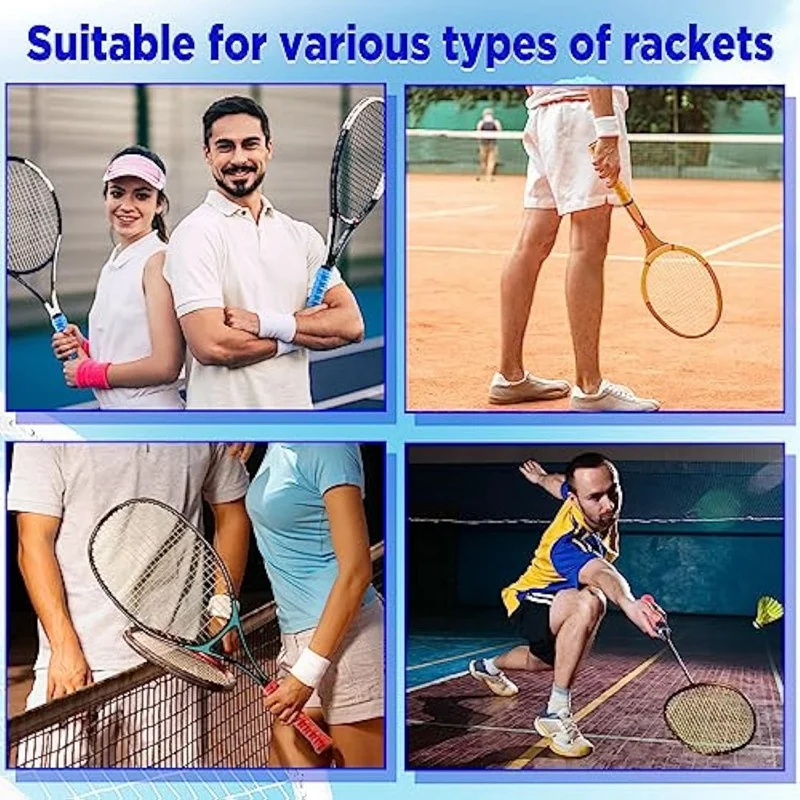 Badminton Racket 7C Flat Rubber, Soft And Shock-Absorbing, Good Elasticity, Not Easy To Deform When Stretched