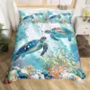 Ocean Life Duvet Cover Sets for Kids Teens Queen Size Lightweight Down Quilt Covers 2 Pillowcases 1 Comforter Cover No Comforter 6