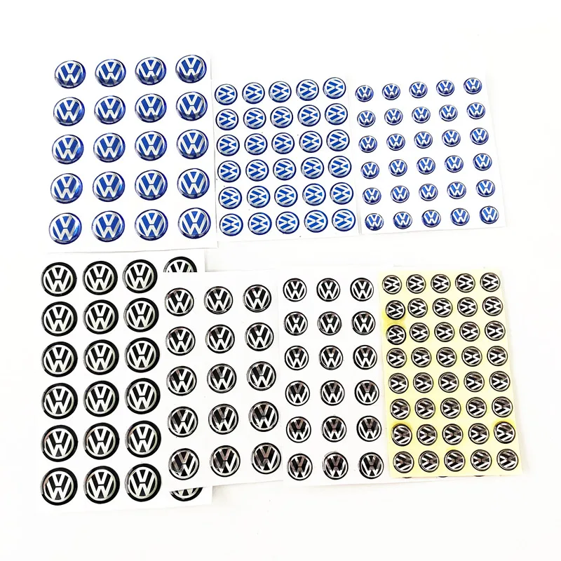 VW Car Remote Shell Sticker 100 Pcs car decal,car emblem,epoxy sticker badge