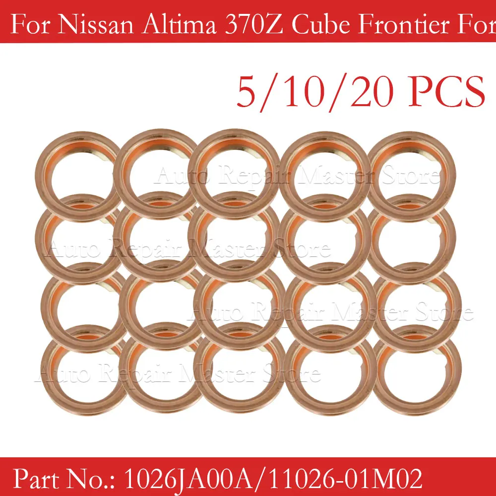 5/10/20PCS Car Oil Drain Plugs Washers Gaskets 11026-JA00A 1102601M02 For Infiniti EX35 G20 Nissan Altima 370Z Cube Frontier