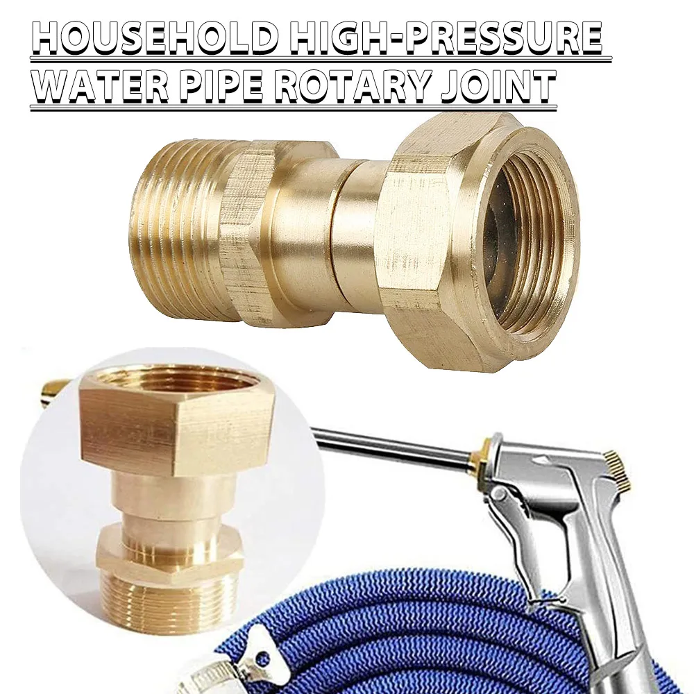 

New M22 14mm Pressure Washer Swivel Joint Connector Hose Adapter Brass Garden Watering Irrigation Car Washer Accessories
