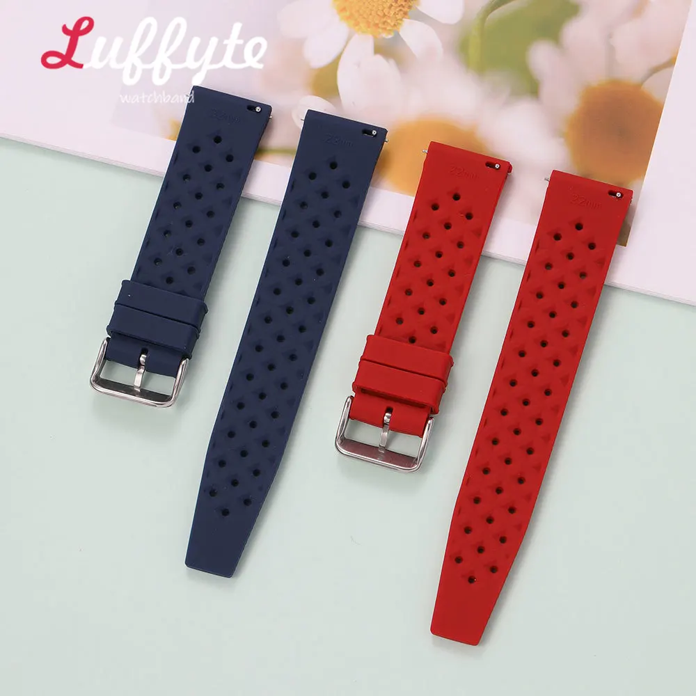 Universal Waterproof Silicone Watch Strap - Quick Release Replacement Band