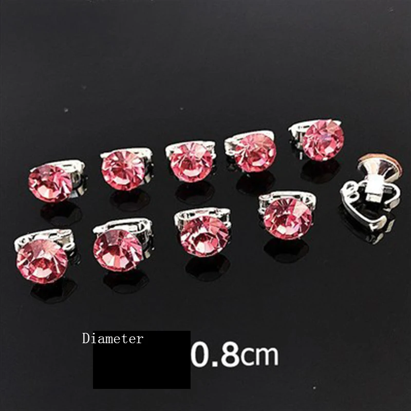 10PCS/Lot Wedding Bridal Hair Claws Girls Small Cute Crystal Flowers Metal Hair Clips Women Mini Headwear Hair Accessories Women's Hair Accessories Hair Accessories