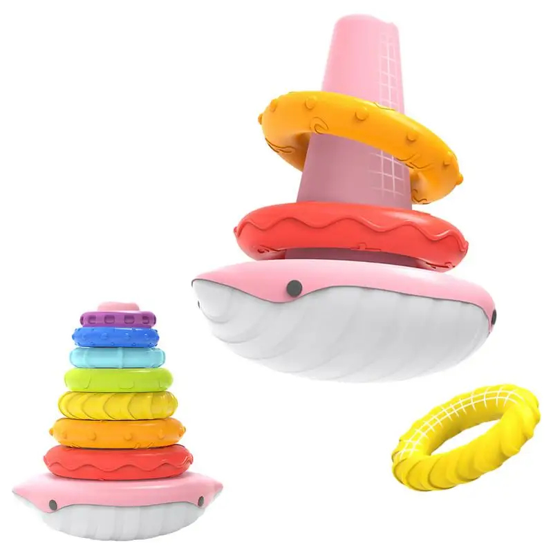 

Stacking Rings Toy Rainbow Stacker Toy Stacking Tower Educational Toys Early Learning Sensory Toys And Music Development Fine