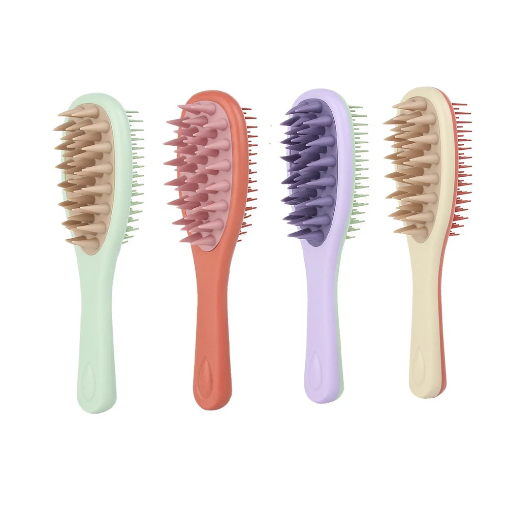 Spazzola per Massaggio del Cuoio Capelluto, Spazzola per Lavaggio Capelli con Setole Morbide, Manico Antiscivolo, Utilizzo su Capelli Bagnati o Asciutti, Strumento per Esfoliare e Cura del Cuoio Capelluto - immagine 5