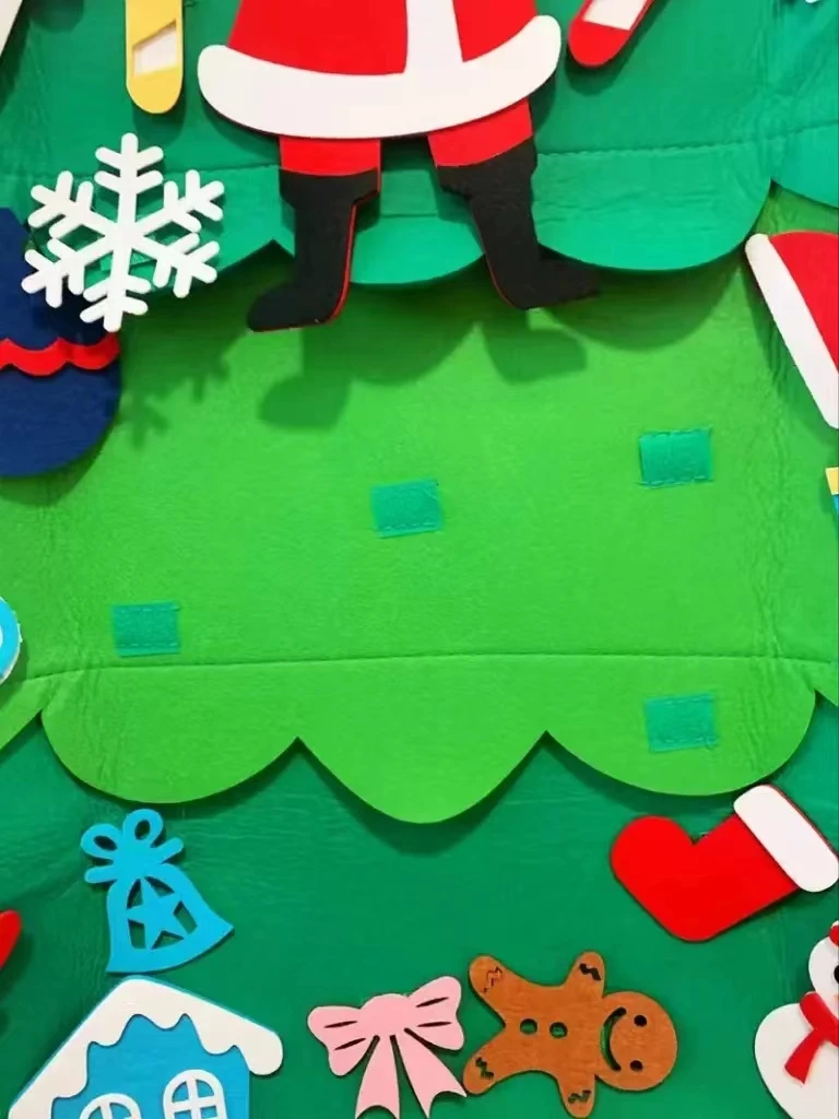 DIY Felt Christmas Tree Christmas Decoration for Home Navidad New Year Ornaments Santa Claus Xmas Kids Gifts