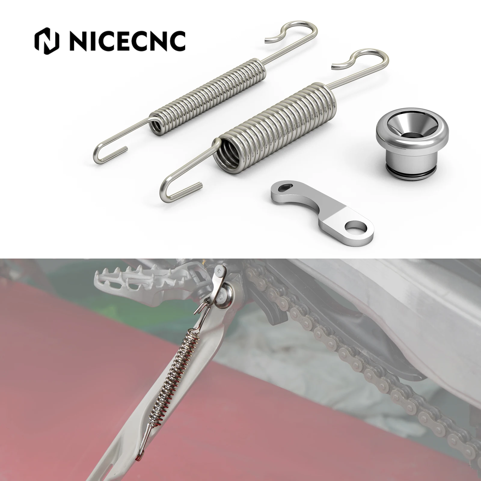 NICECNC Für 2024 KTM EXC 300 EXCF 450 350 Husqvarna TE300 TE250 FE 501 450 350 GasGas EC 300 250 Motorrad Ständer Federkit