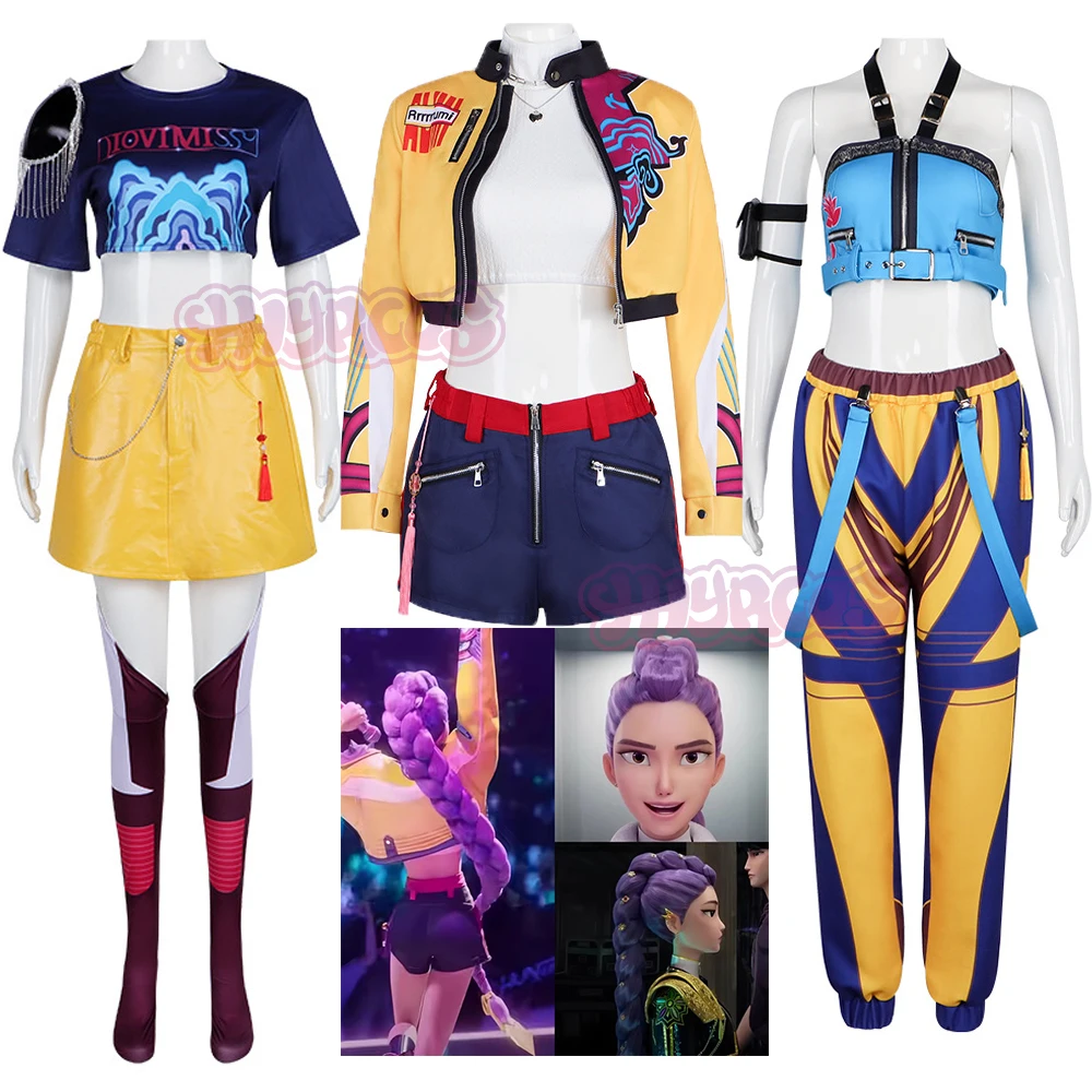 Caçadores superstar lumi mira zoe cosplay traje anime kpop demônio