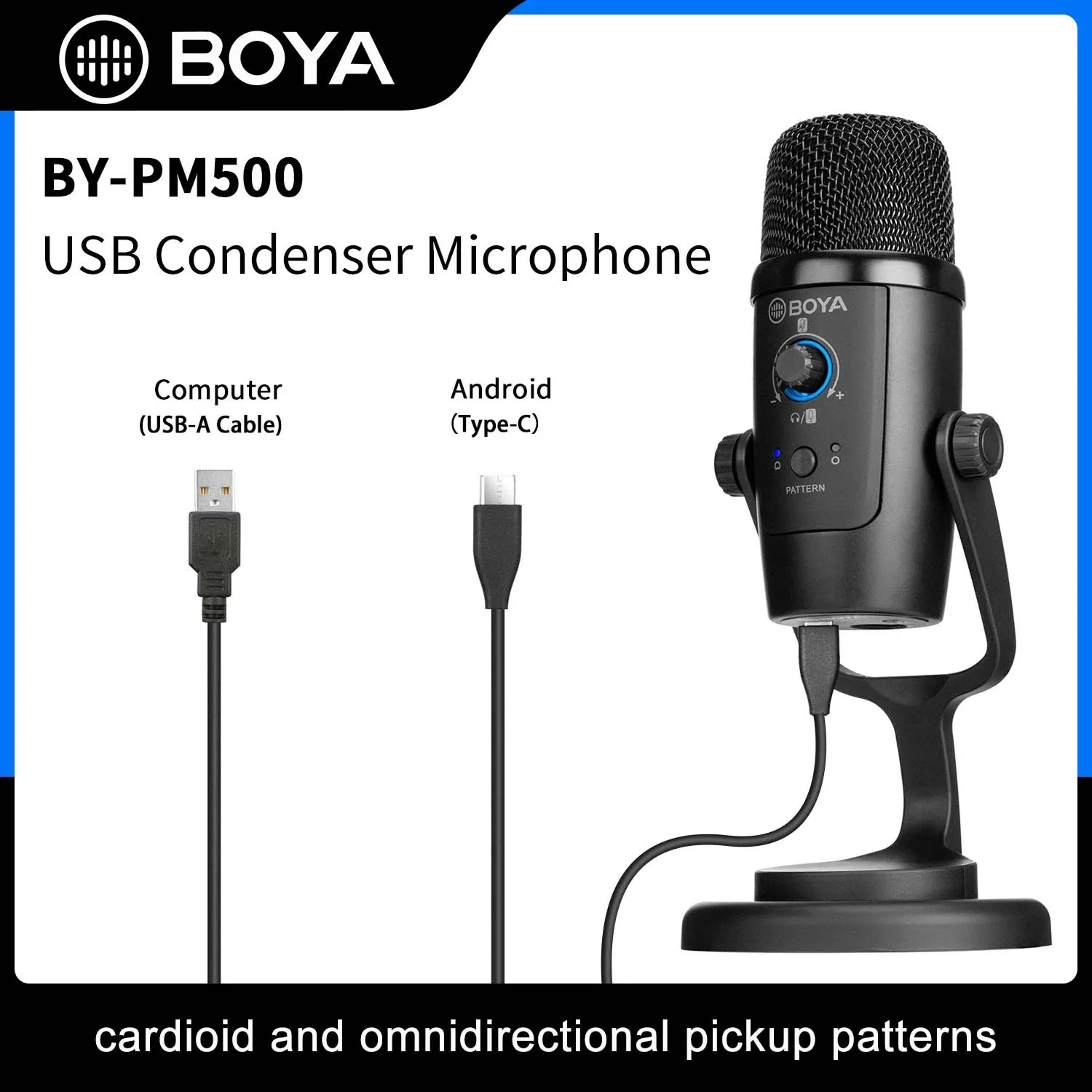 Boya By-pm500 Usb Microphone Compatible With Computers Usb Port And Type-c  Smartphone For Podcasting, Video Conference Calls - Microphones - AliExpress